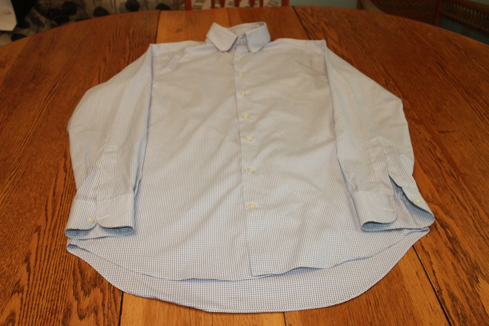 Charles Tyrwhitt Shirt Mens 16 35 Large Blue Check Classic Fit Non Iron Dress